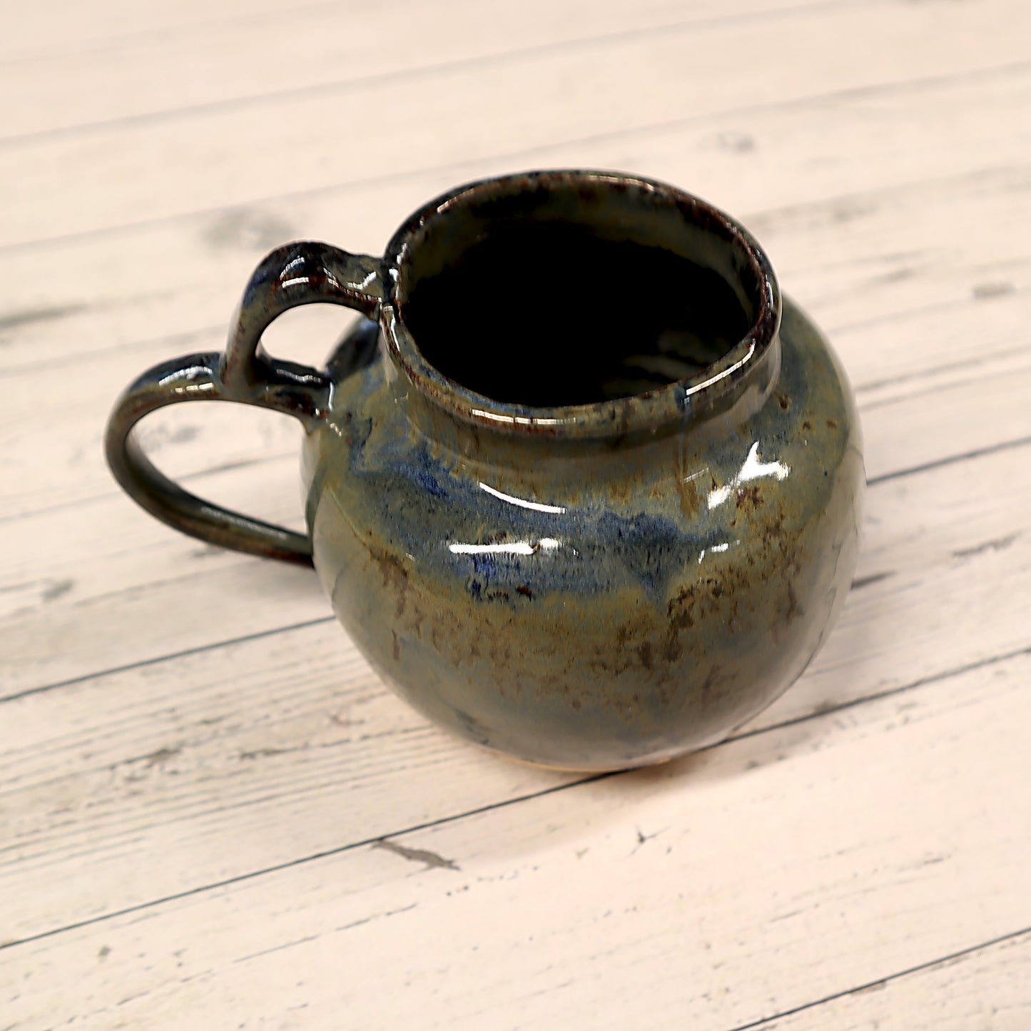 Dark Blue Olive Ceramic Mug