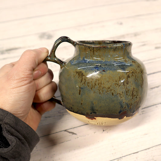 Dark Blue Olive Ceramic Mug