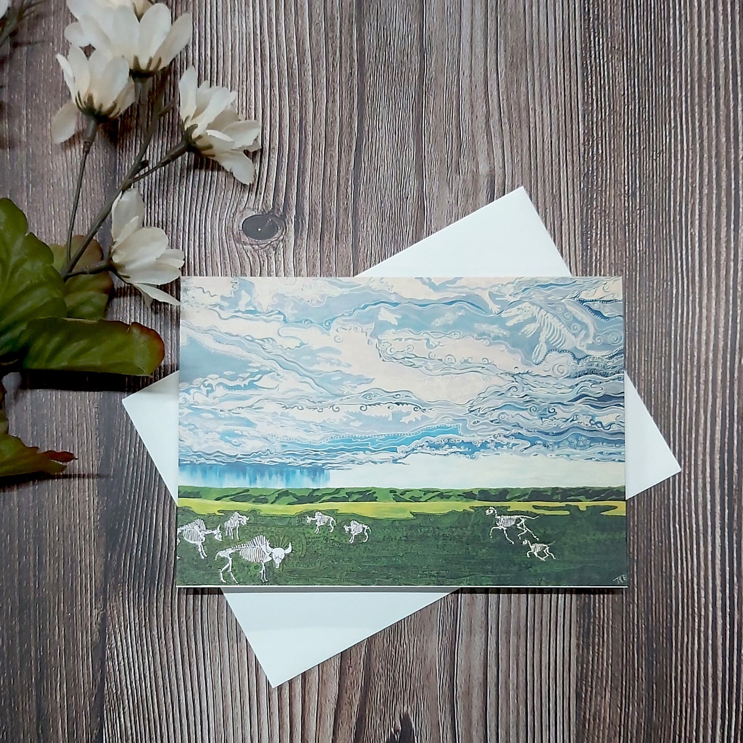 Greeting Card, Blank Inside, 4x6 - "The Sky and Land Speak"