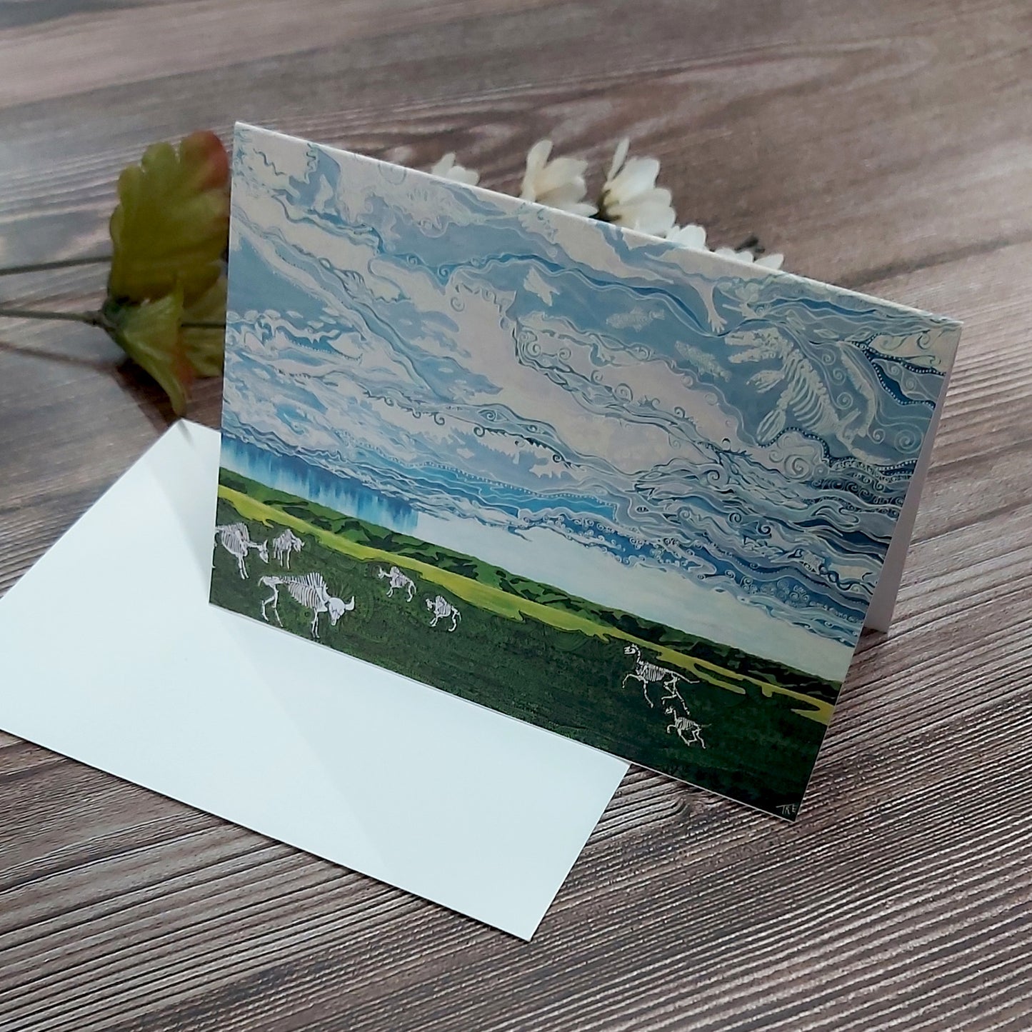 Greeting Card, Blank Inside, 4x6 - "The Sky and Land Speak"