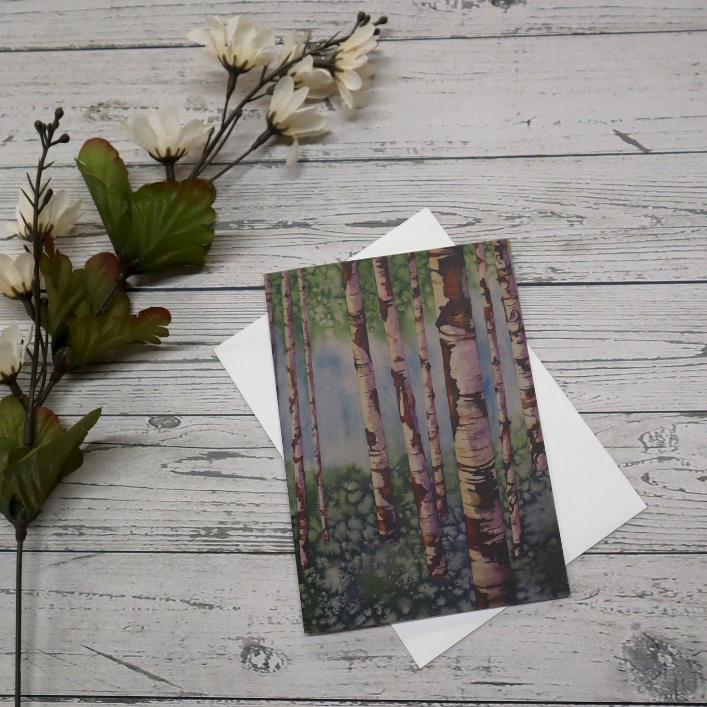 Greeting Card, Blank Inside, 4x6 - Birch Stand