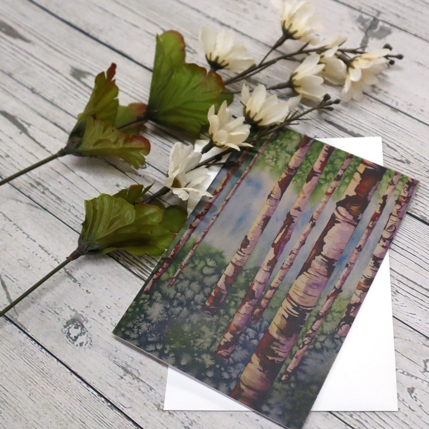 Greeting Card, Blank Inside, 4x6 - Birch Stand