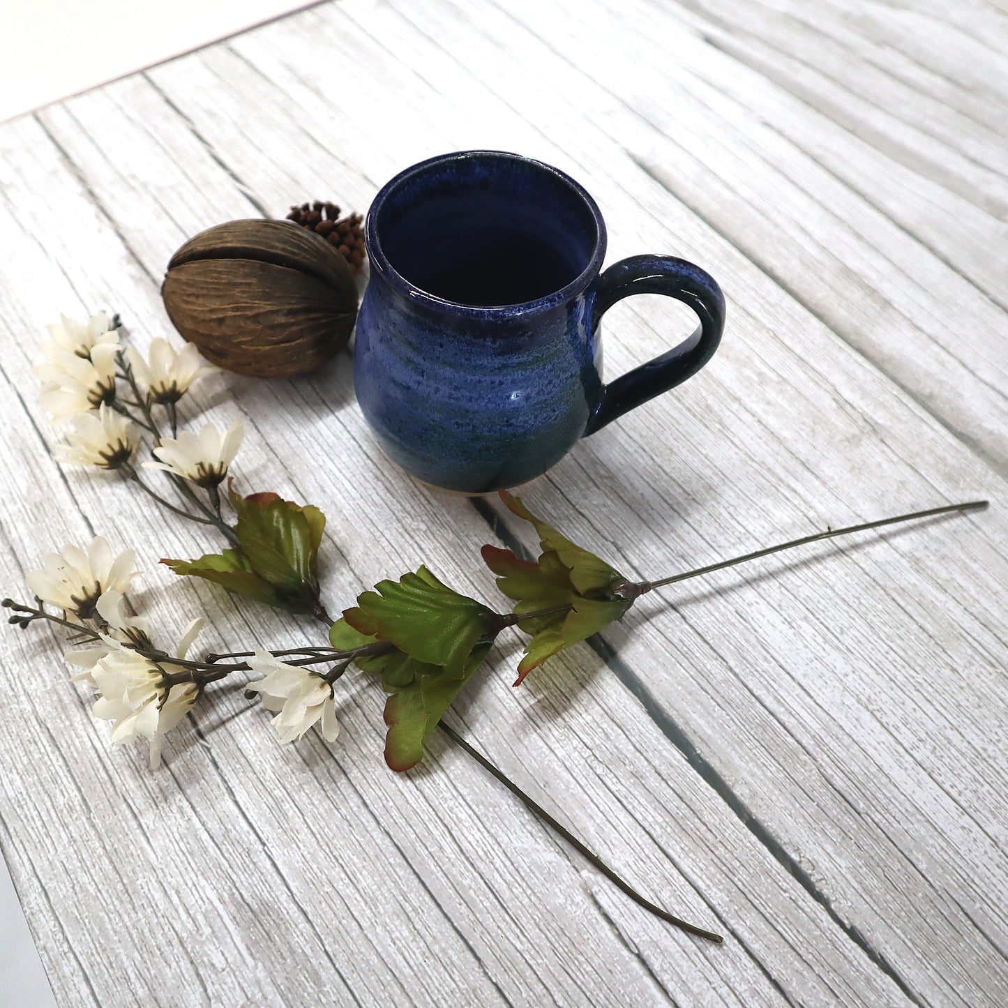 Medium Cobalt Blue Stoneware Belly Mug