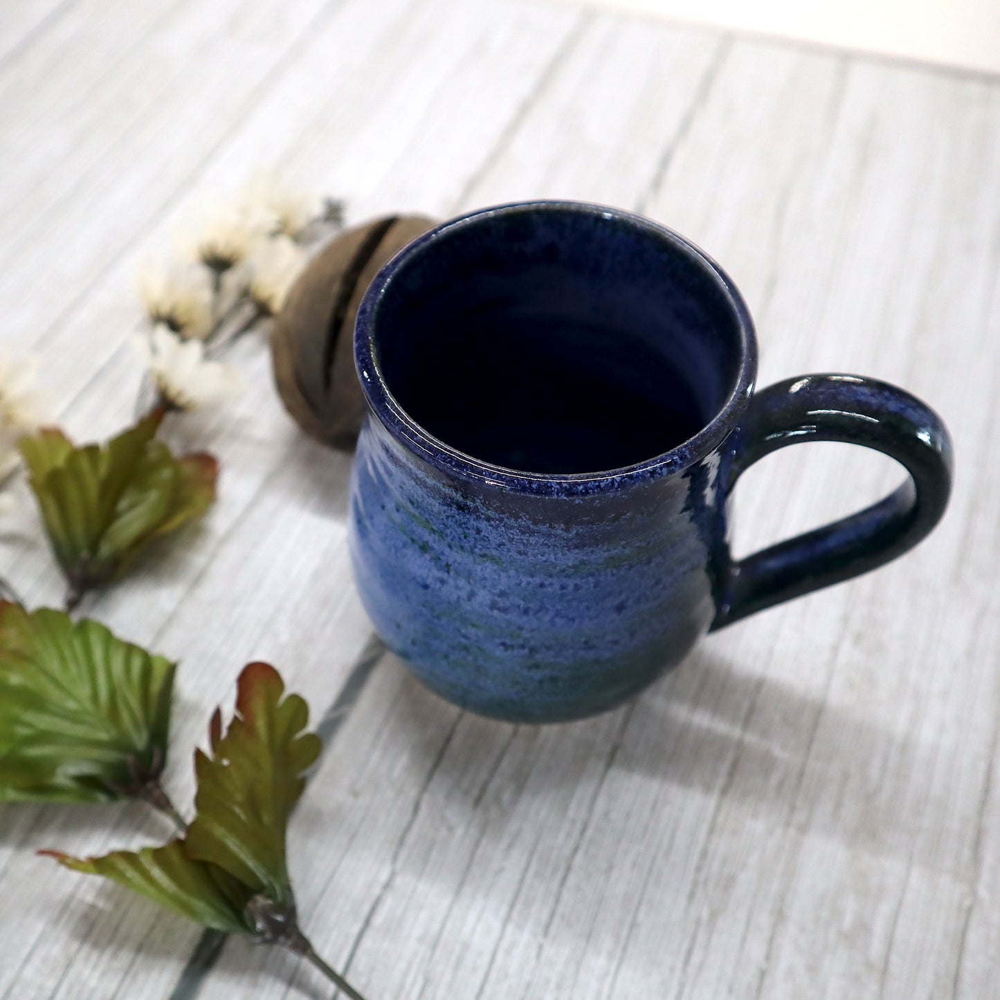 Medium Cobalt Blue Stoneware Belly Mug