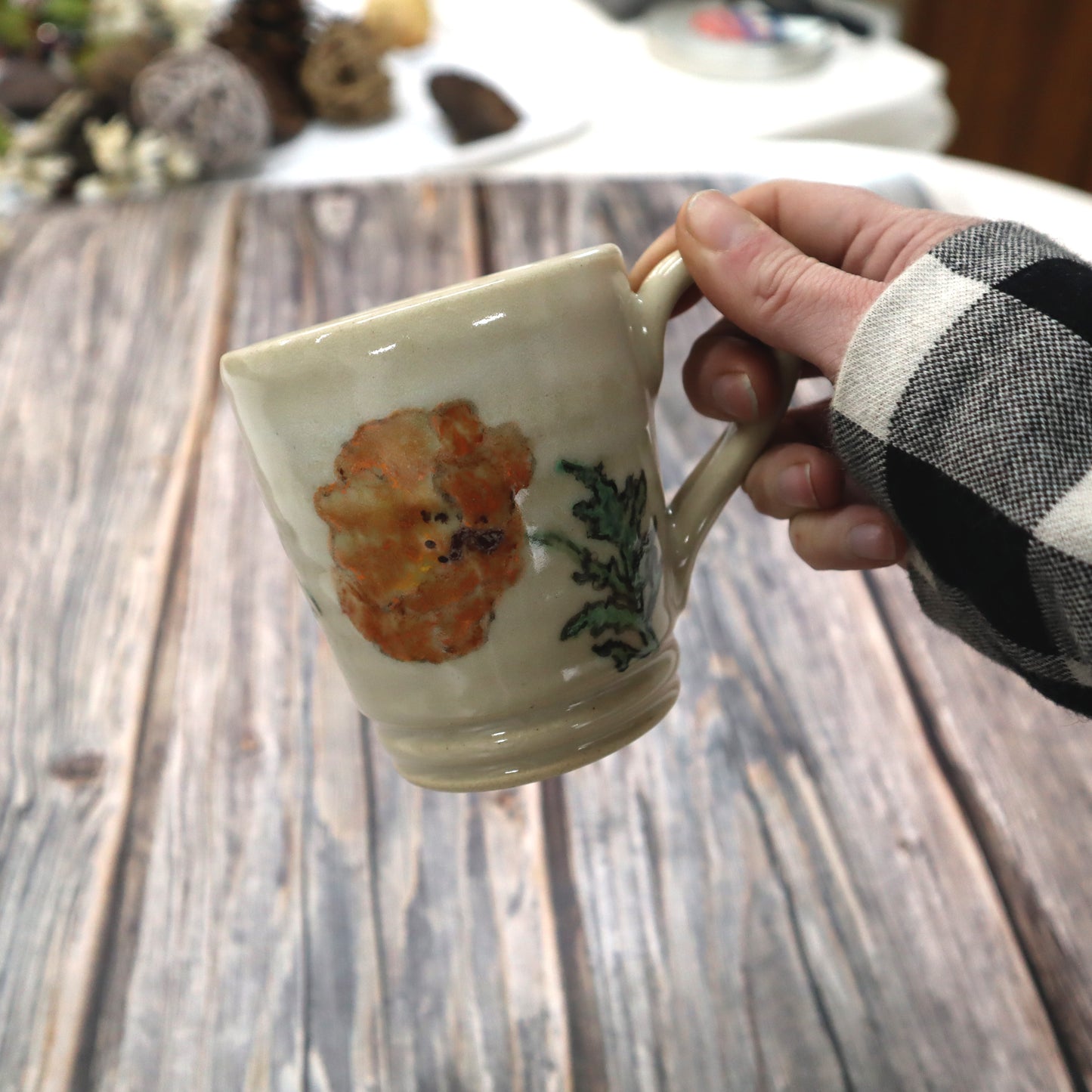 Orange Poppy Stoneware Mug
