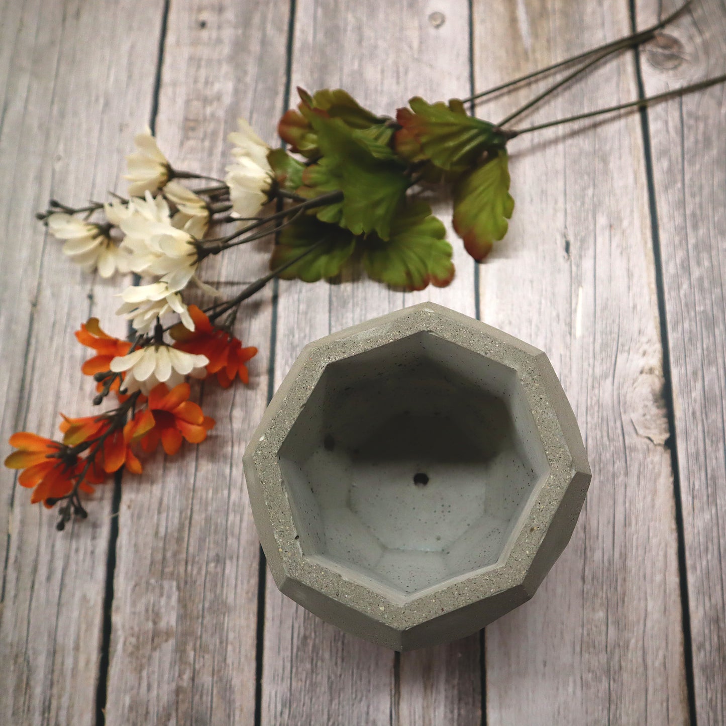 Octagon Top Concrete Planter
