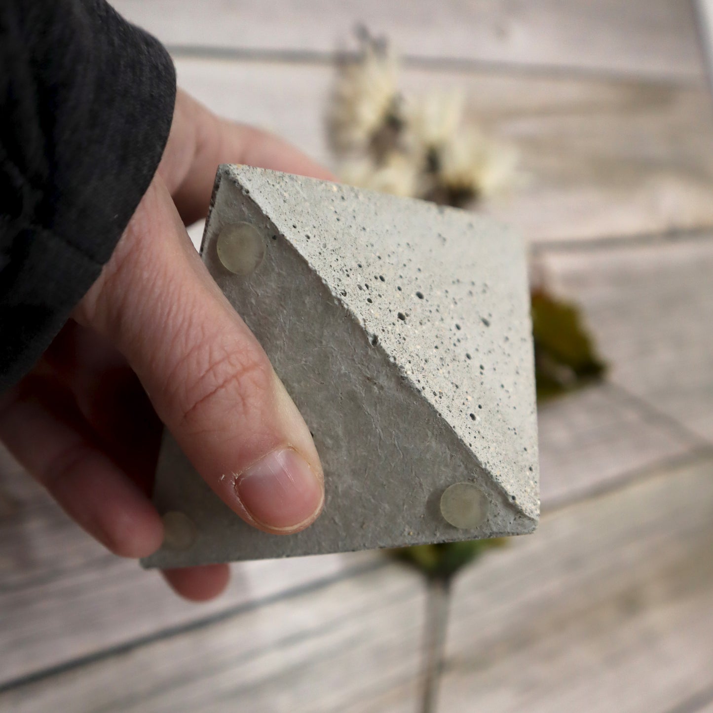 Triangle Faceted Concrete Planter