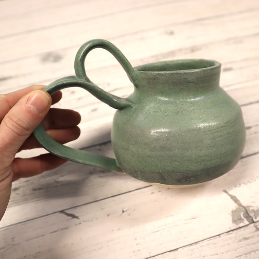 Grey Turquoise Ceramic Mug